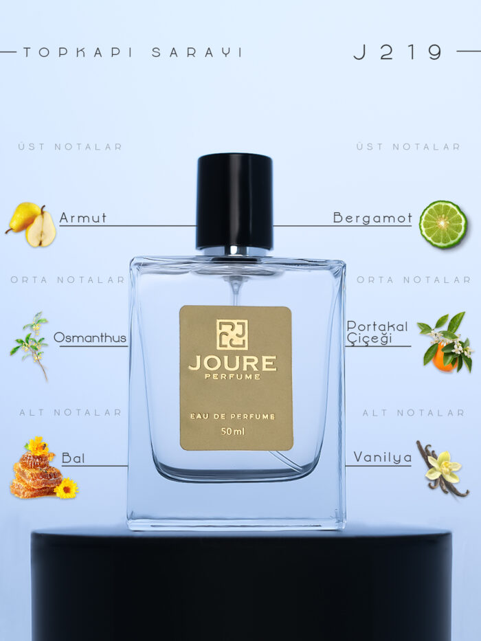 Joure perfume j219 istanbul serisi erkek parfümünün öne çıkan detaylı ürün görseli
